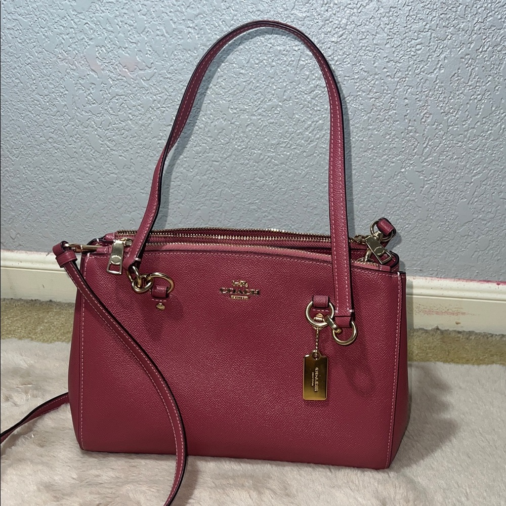 Coach Rose Leather Satchel